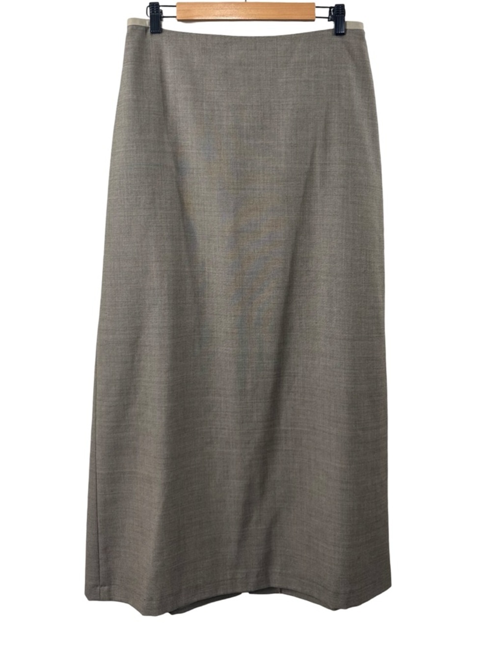 Vintage 90s J. Crew Long Wool Skirt RARE Tailored Lined Quiet Luxury Old Money - Picture 3 of 13